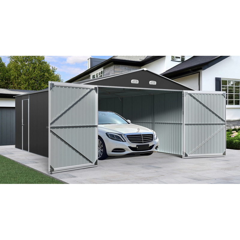 Garaż metalowy 602x386x254 cm narzędziownia 6x3,8m blaszak 23m2
