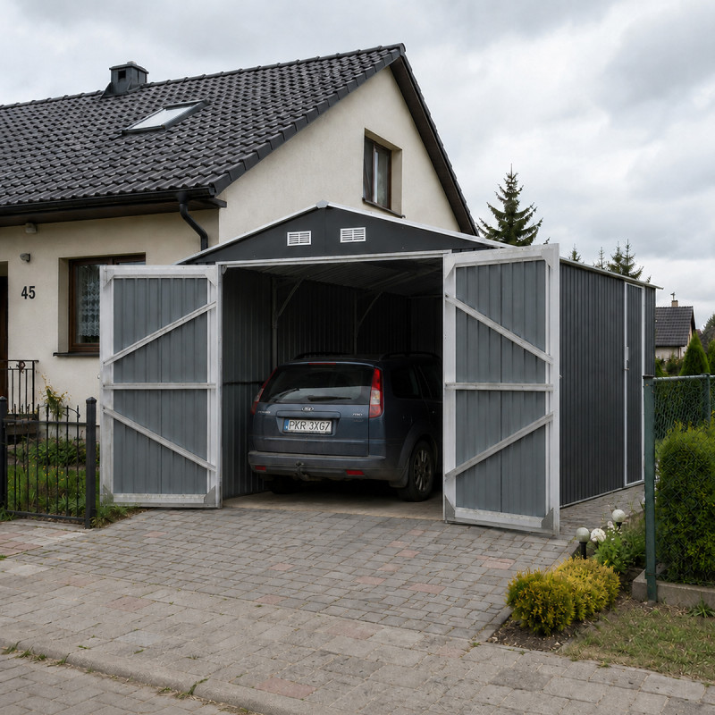 Garaż metalowy 495x300x232 cm narzędziownia 5x3m blaszak 15m2