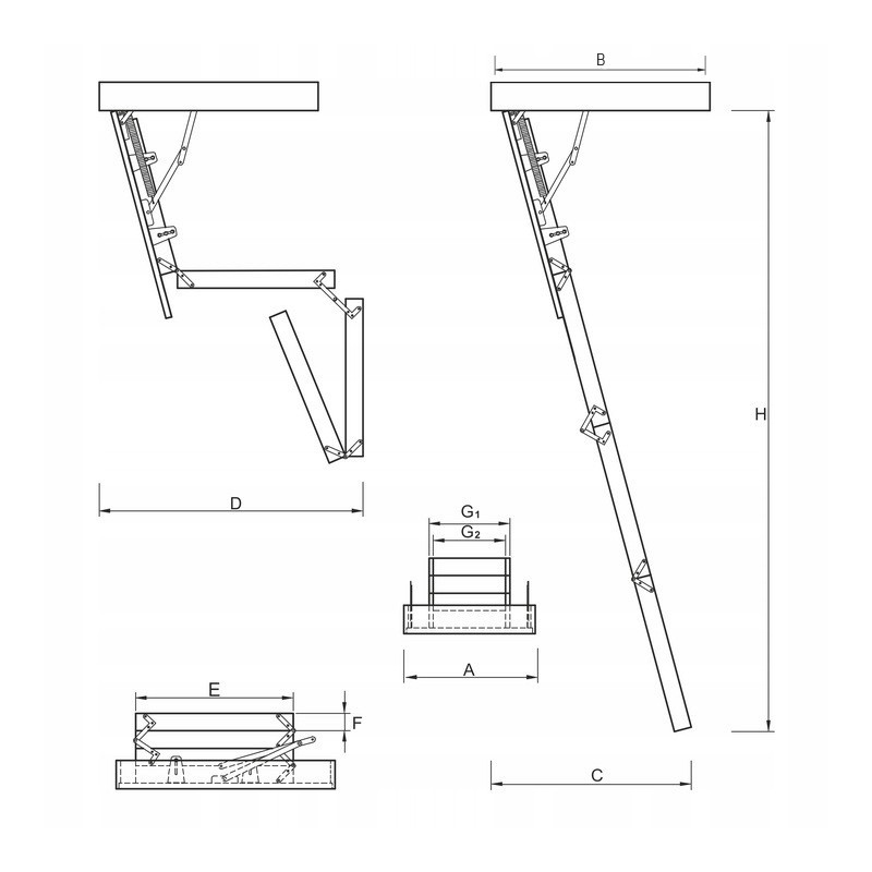 Schody Strychowe 4STEP GREENLINE 90x60 32mm