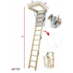 Schody Strychowe 4STEP GREENLINE 90x60 32mm