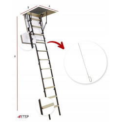 Schody strychowe STALLUX 46 mm MINI 90x70
