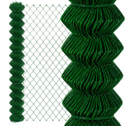 Siatka ogrodzeniowa pleciona zielona 150 cm 10 m drut 2,5 mm oczko 65x65 mm