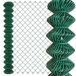 Siatka ogrodzeniowa pleciona zielona 150 cm 10 m drut 3,6 mm oczko 75x75 mm