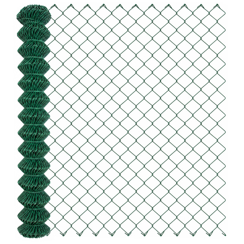 Siatka ogrodzeniowa pleciona zielona 150 cm 10 m drut 3,6 mm oczko 75x75 mm