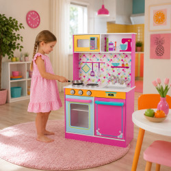 Różowa kuchnia dla dzieci TinyPlayKitchen duża kolorowa
