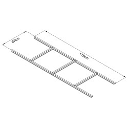 Baza 67x178x3cm do Domku Stalowego ze świetlikiem 2,3m2