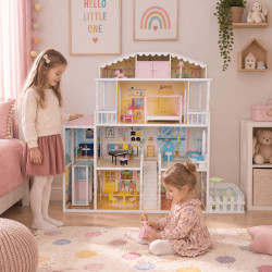 MONIKA - Ogromny drewniany domek dla lalek, z windą!