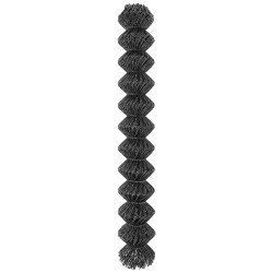 Siatka ogrodzeniowa pleciona antracytowa 1,28x10m drut 2,48 mm oczko 75x75 mm PCV