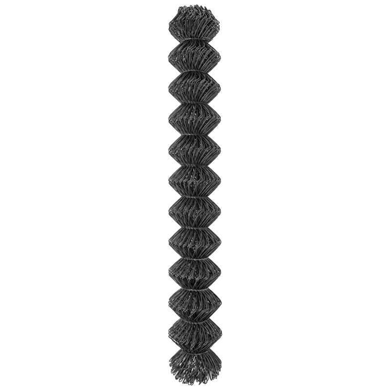 Siatka ogrodzeniowa pleciona antracytowa 1,28x10m drut 2,48 mm oczko 75x75 mm PCV