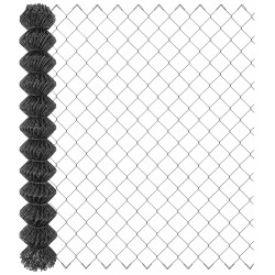 Siatka ogrodzeniowa pleciona antracytowa 1,28x10m drut 2,48 mm oczko 75x75 mm PCV