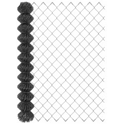 Siatka ogrodzeniowa pleciona antracytowa 1,28x10m drut 2,48 mm oczko 75x75 mm PCV
