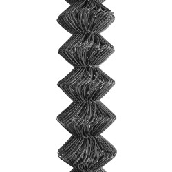 Siatka ogrodzeniowa pleciona antracytowa 1,5x10m drut 2,52 mm oczko 80x80 mm PCV