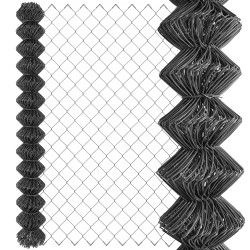 Siatka ogrodzeniowa pleciona antracytowa 1,5x10m drut 2,52 mm oczko 80x80 mm PCV