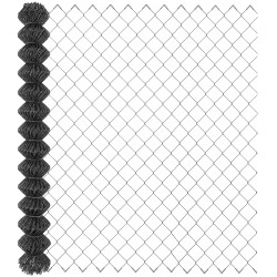 Siatka ogrodzeniowa pleciona antracytowa 1,5x10m drut 2,52 mm oczko 80x80 mm PCV