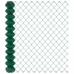 Siatka ogrodzeniowa pleciona zielona 1,28x10m drut 2,44 mm oczko 75x75 mm PCV