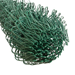 Siatka ogrodzeniowa pleciona zielona 1,5x10m drut 2,41 mm oczko 75x75 mm PCV