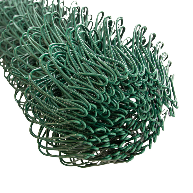 Siatka ogrodzeniowa pleciona zielona 1,5x10m drut 2,41 mm oczko 75x75 mm PCV