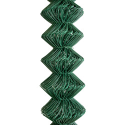 Siatka ogrodzeniowa pleciona zielona 1,5x10m drut 2,41 mm oczko 75x75 mm PCV
