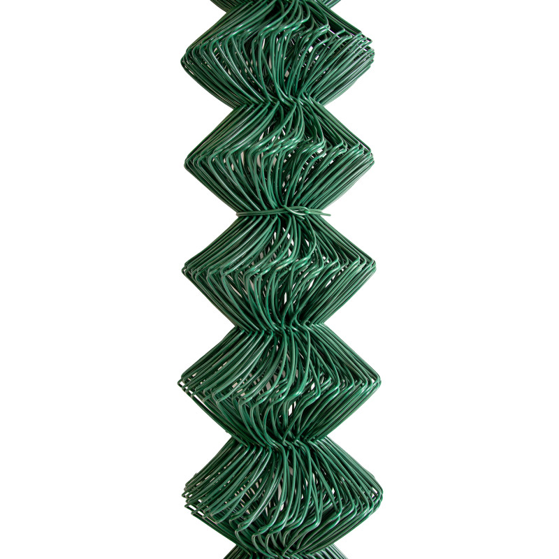 Siatka ogrodzeniowa pleciona zielona 1,5x10m drut 2,41 mm oczko 75x75 mm PCV