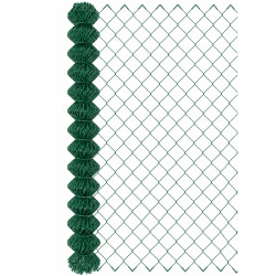 Siatka ogrodzeniowa pleciona zielona 1,5x10m drut 2,41 mm oczko 75x75 mm PCV
