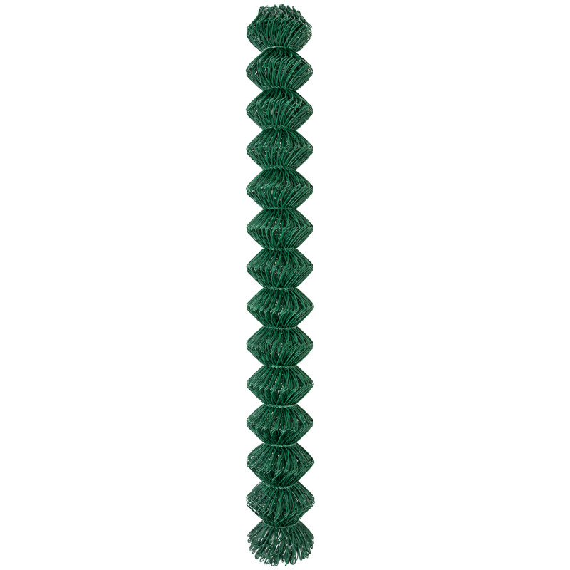 Siatka ogrodzeniowa pleciona zielona 1,5x10m drut 2,41 mm oczko 75x75 mm PCV