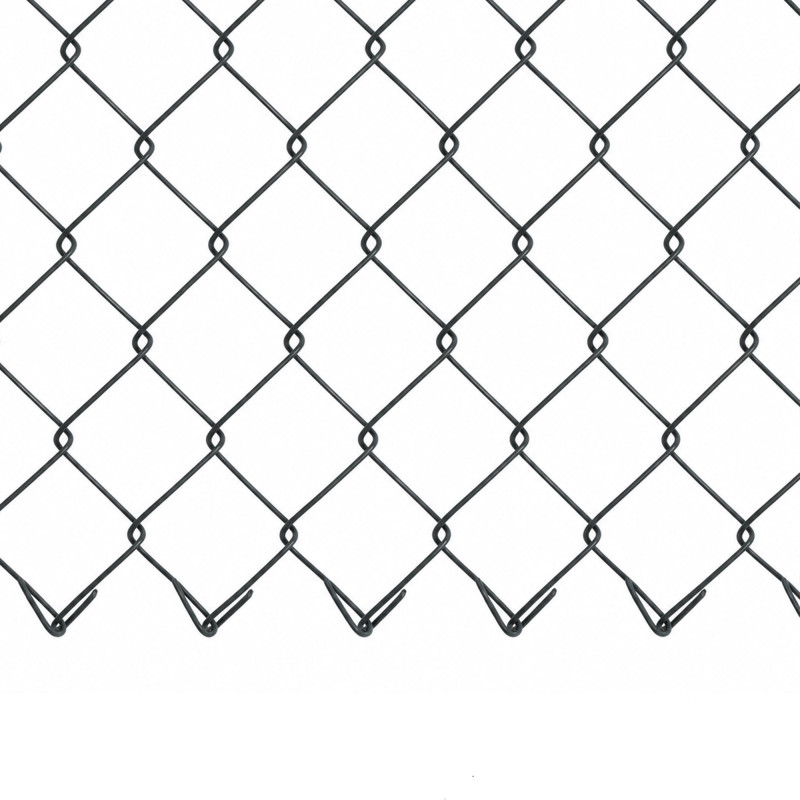 Siatka ogrodzeniowa pleciona antracytowa 1,5x10m drut 3,54 mm oczko 75x75 mm PCV