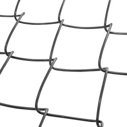 Siatka ogrodzeniowa pleciona antracytowa 1,5x10m drut 3,54 mm oczko 75x75 mm PCV