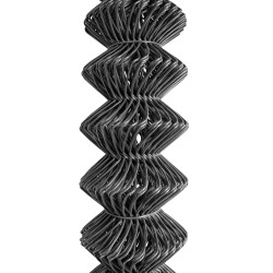 Siatka ogrodzeniowa pleciona antracytowa 1,5x10m drut 3,54 mm oczko 75x75 mm PCV