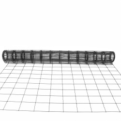 Siatka zgrzewana antracytowa 1,23x10m drut 1,77 mm ogrodzenie oczko 75x100mm