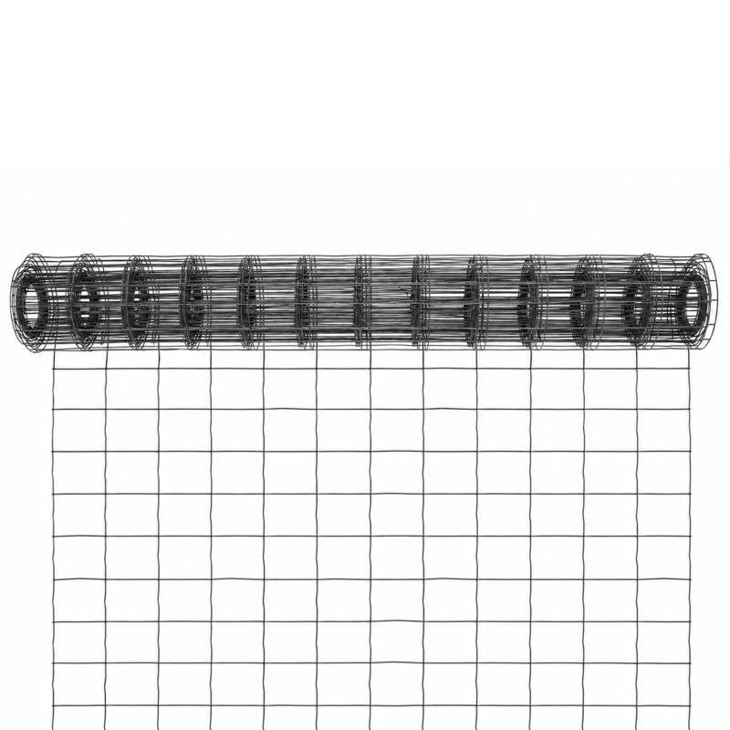 Siatka zgrzewana antracytowa 1,23x10m drut 1,77 mm ogrodzenie oczko 75x100mm