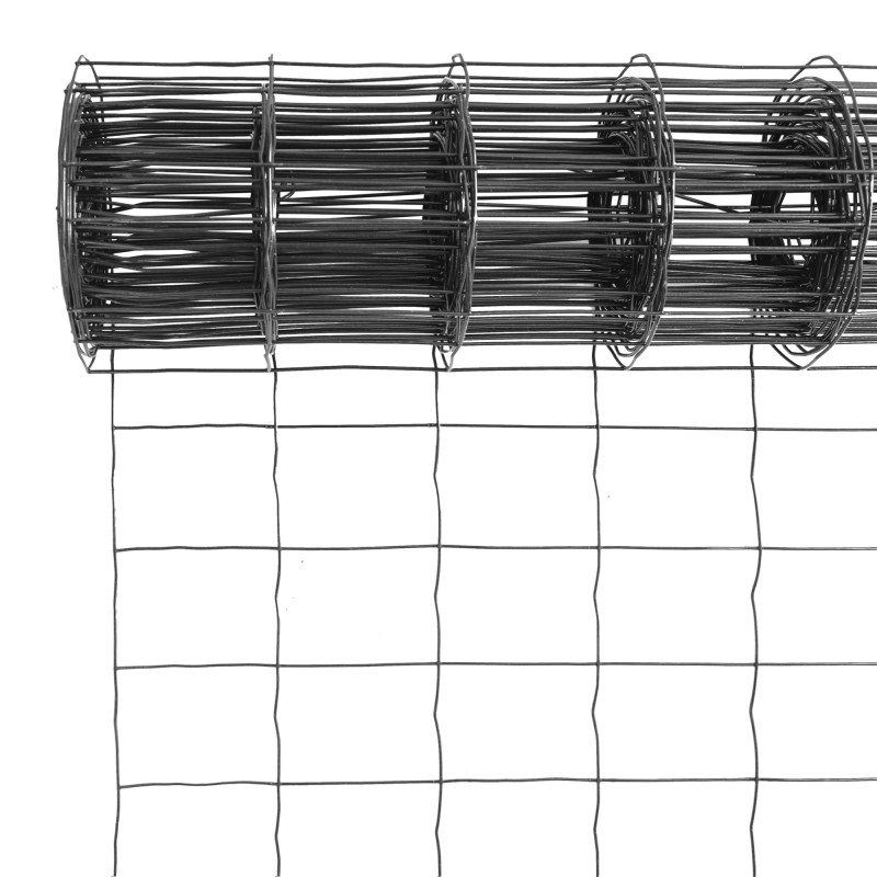 Siatka zgrzewana antracytowa 1,23x10m drut 1,77 mm ogrodzenie oczko 75x100mm