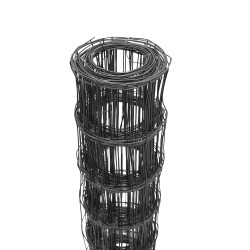 Siatka zgrzewana antracytowa 1,23x10m drut 1,77 mm ogrodzenie oczko 75x100mm