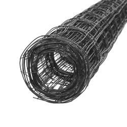 Siatka zgrzewana antracytowa 1,23x10m drut 1,77 mm ogrodzenie oczko 75x100mm