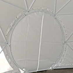 Namiot sferyczny całoroczny kopuła Ø 7m 38mkw drzwi pvc glamping