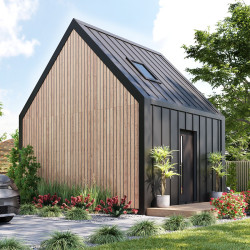 Domek całoroczny CosyWood 26,64 m² + taras 16,25 m² nowoczesny
