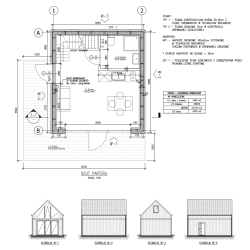 Domek całoroczny CosyWood 26,64 m² + taras 16,25 m² nowoczesny