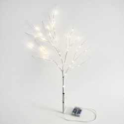Dekoracyjna gałązka świetlna 80 cm 50 LED na baterie ciepła biała