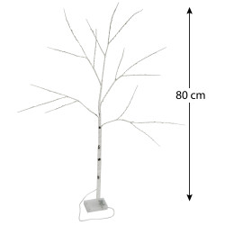 Dekoracyjna gałązka świetlna 80 cm 50 LED na baterie ciepła biała