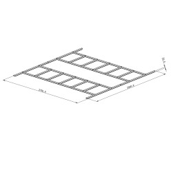 Baza 279X284X2,6cm do Domku Stalowego