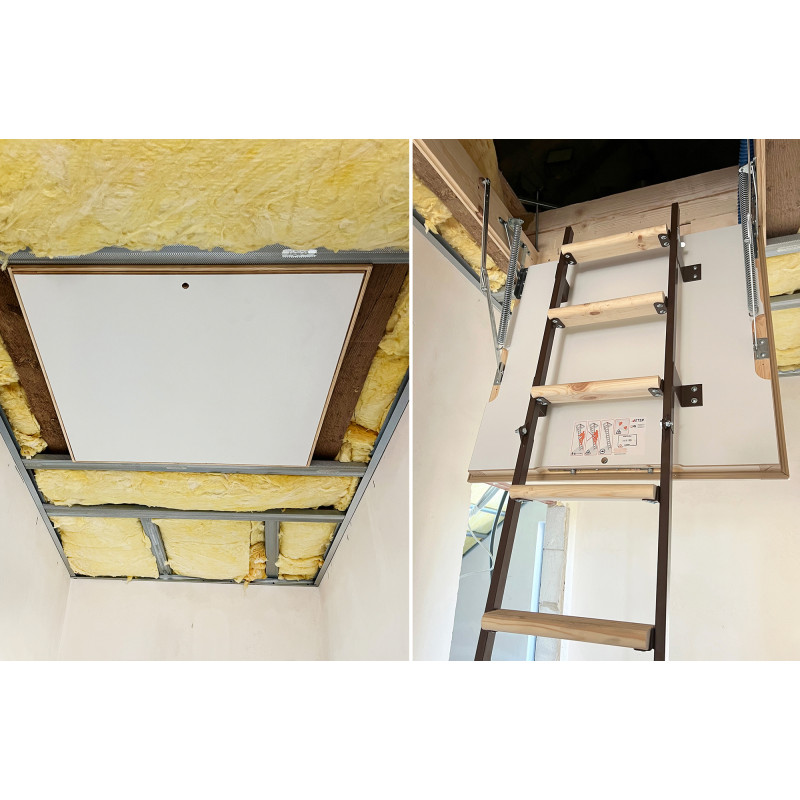 Schody strychowe STALLUX 46 mm MINI  PLUS 80x70 0,86 W/m2K