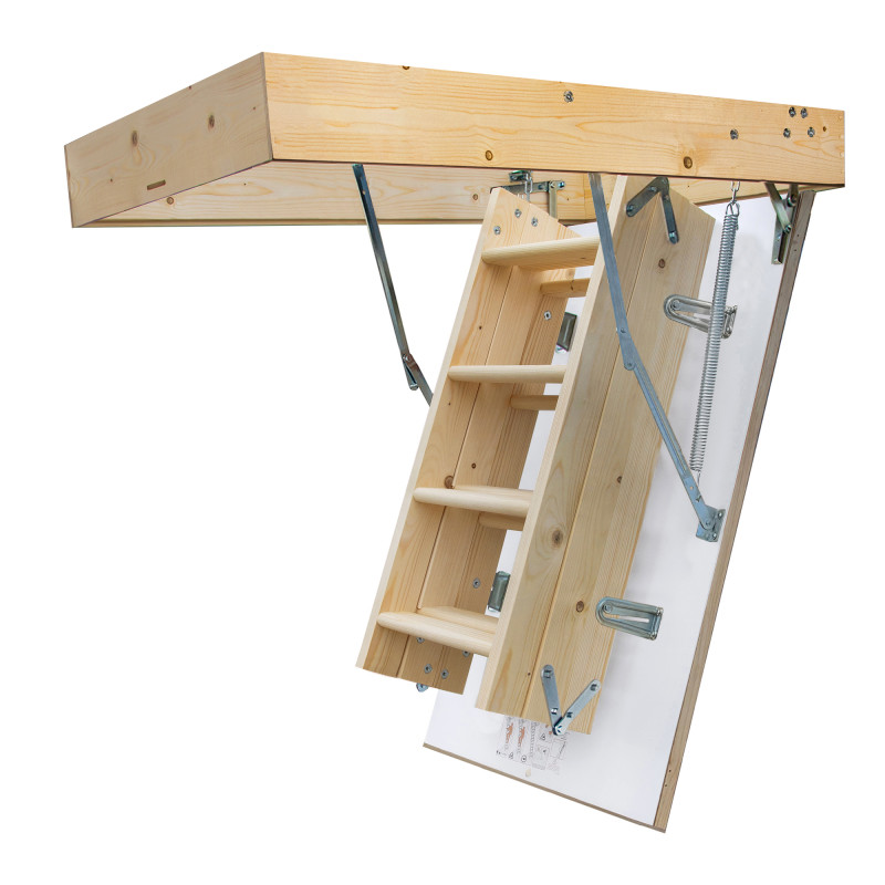 Drewniane schody strychowe EKO-line 120x70 26mm H310 cm