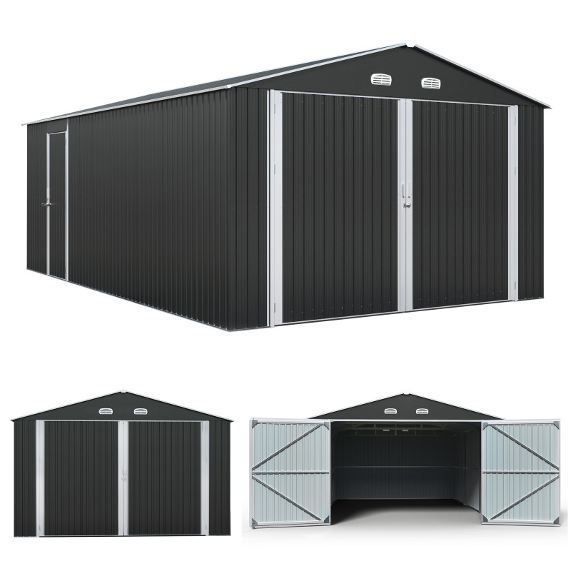Garaż metalowy 602x386x254 cm narzędziownia 6x3,8m blaszak 23m2
