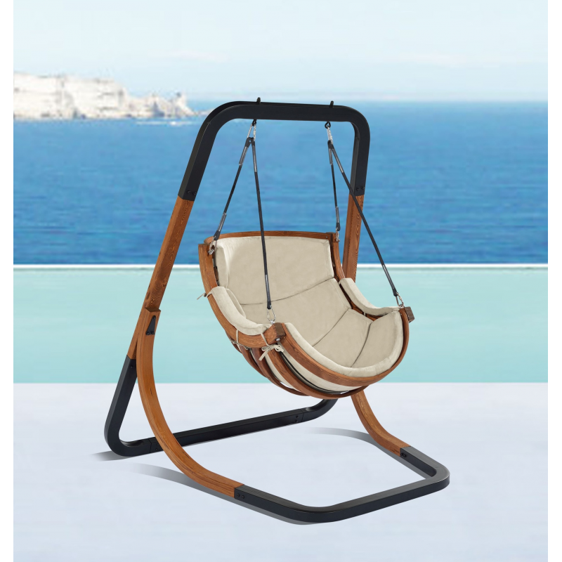 Hamak Alpha Beżowy - bujak ogrodowy - NOWOŚĆ!!