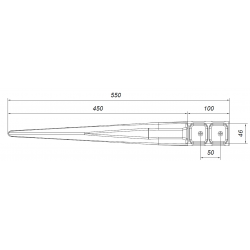 EKO - Kotwa stabilizacyjna 46x46 mm do słupów drewnianych, pergoli, płotów, konstrukcji.