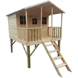 Drewniany domek ogrodowy dla dzieci - Gucio bez ślizgu