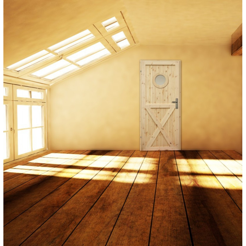 Drzwi sosnowe, sęczne Loft XO Seria LOFT - Drzwi wewnętrzne drewniane "RADEX"