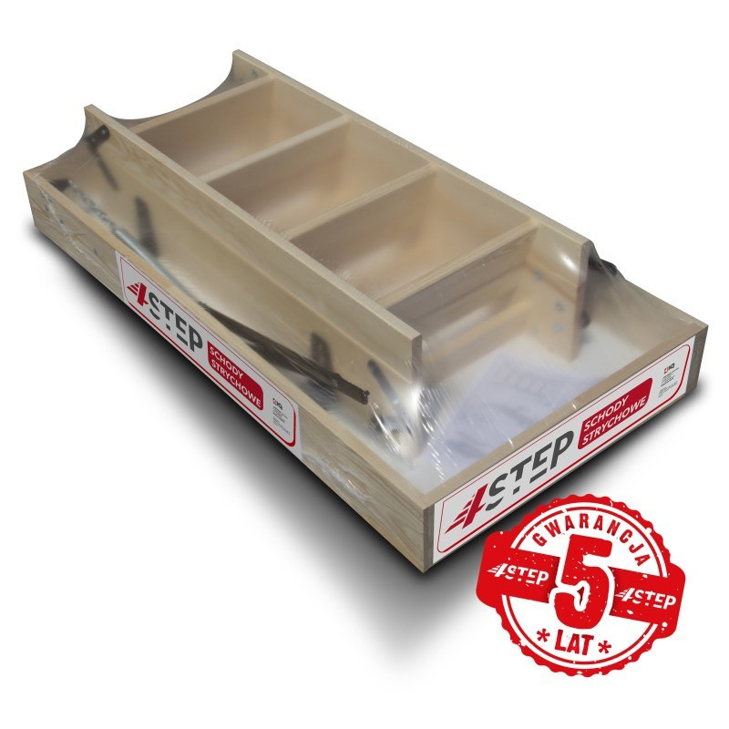 Drewniane schody strychowe 4STEP: TERMO 90x70 zabieg