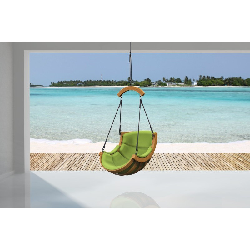 Podwieszany Fotel Alpha Łuk Zielony - bujak ogrodowy