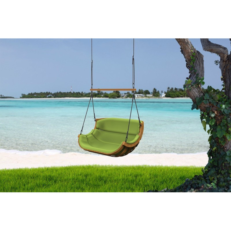 Podwójny Fotel Alpha Podwieszany Zielony - bujak ogrodowy Podwójny Fotel Alpha Podwieszany Zielony - bujak ogrodowy