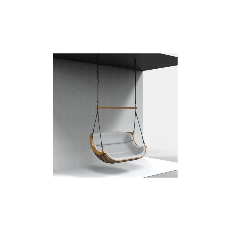 Podwójny Fotel Alpha Podwieszany Beżowy - bujak ogrodowy